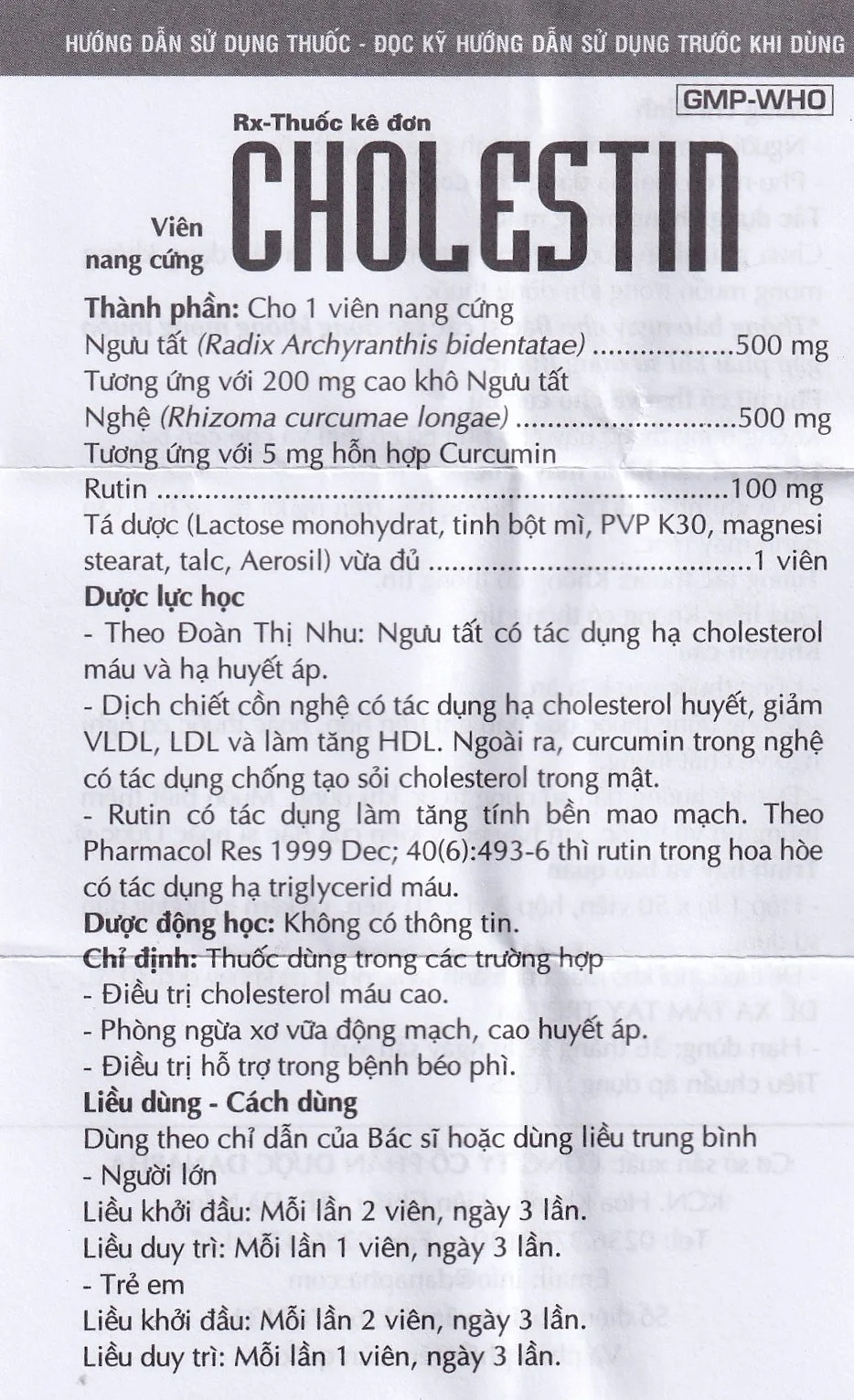 Hình ảnh Thuốc Cholestin Danapha phòng ngừa xơ vữa động mạch, cao huyết áp (50 viên)