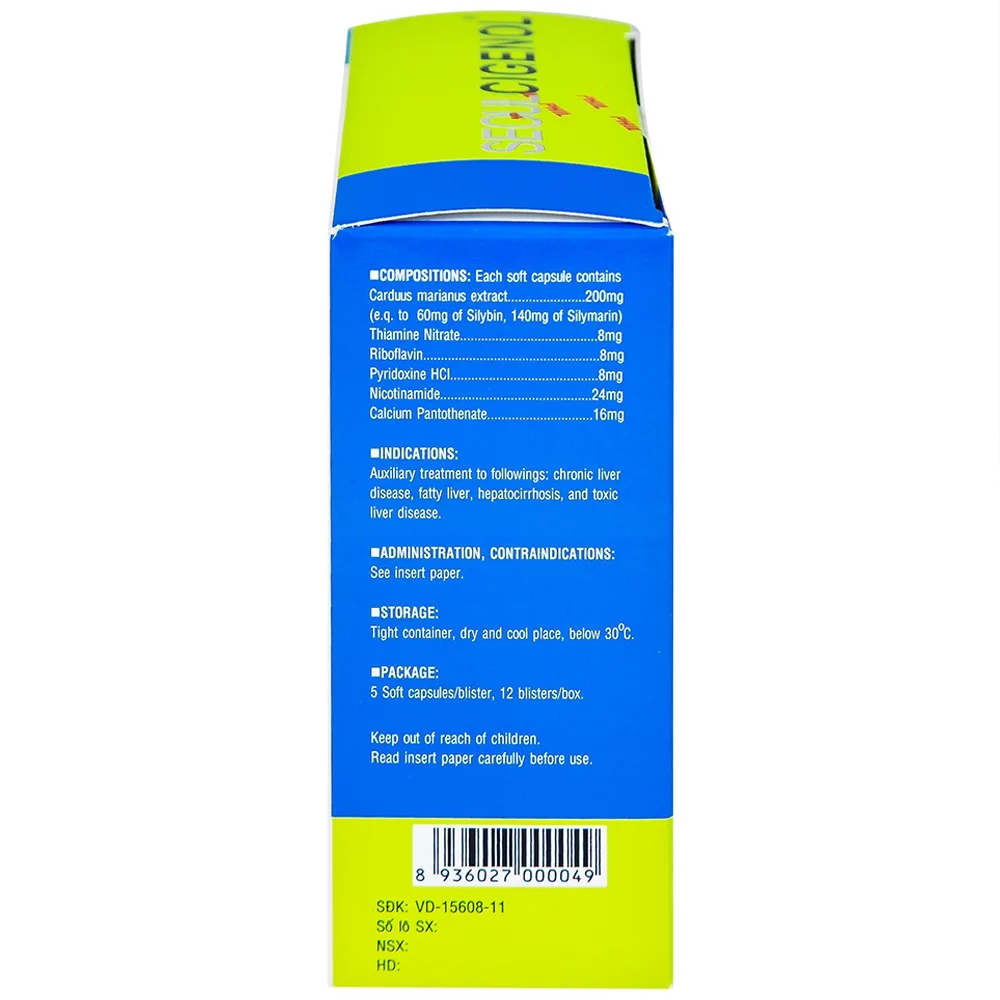 Hình ảnh Thuốc SeoulCigenol Phil điều trị hỗ trợ bệnh gan mạn tính, gan nhiễm mỡ (12 vỉ x 5 viên)