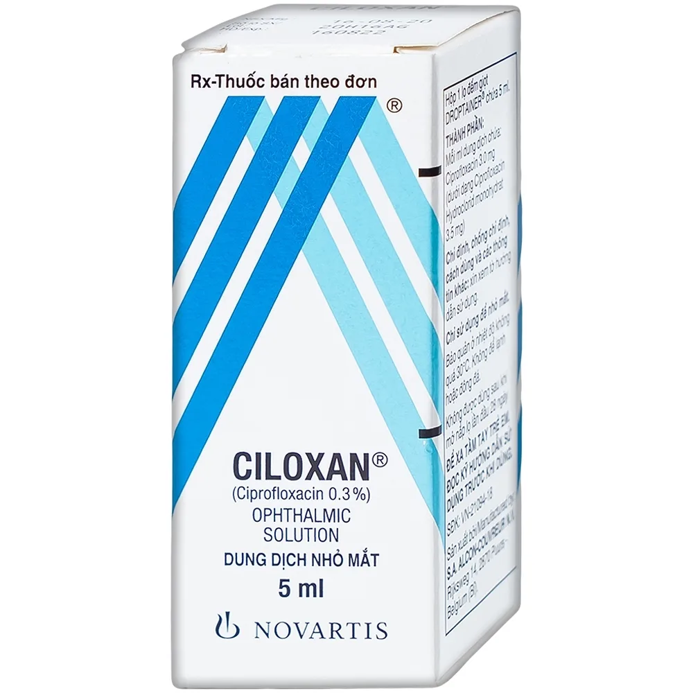 Hình ảnh Thuốc nhỏ mắt Ciloxan Alcon điều trị loét giác mạc, viêm kết mạc (5ml)