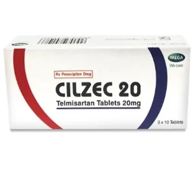 Hình ảnh Thuốc Cilzec 20 MEGA We care điều trị cao huyết áp (3 vỉ x 10 viên)
