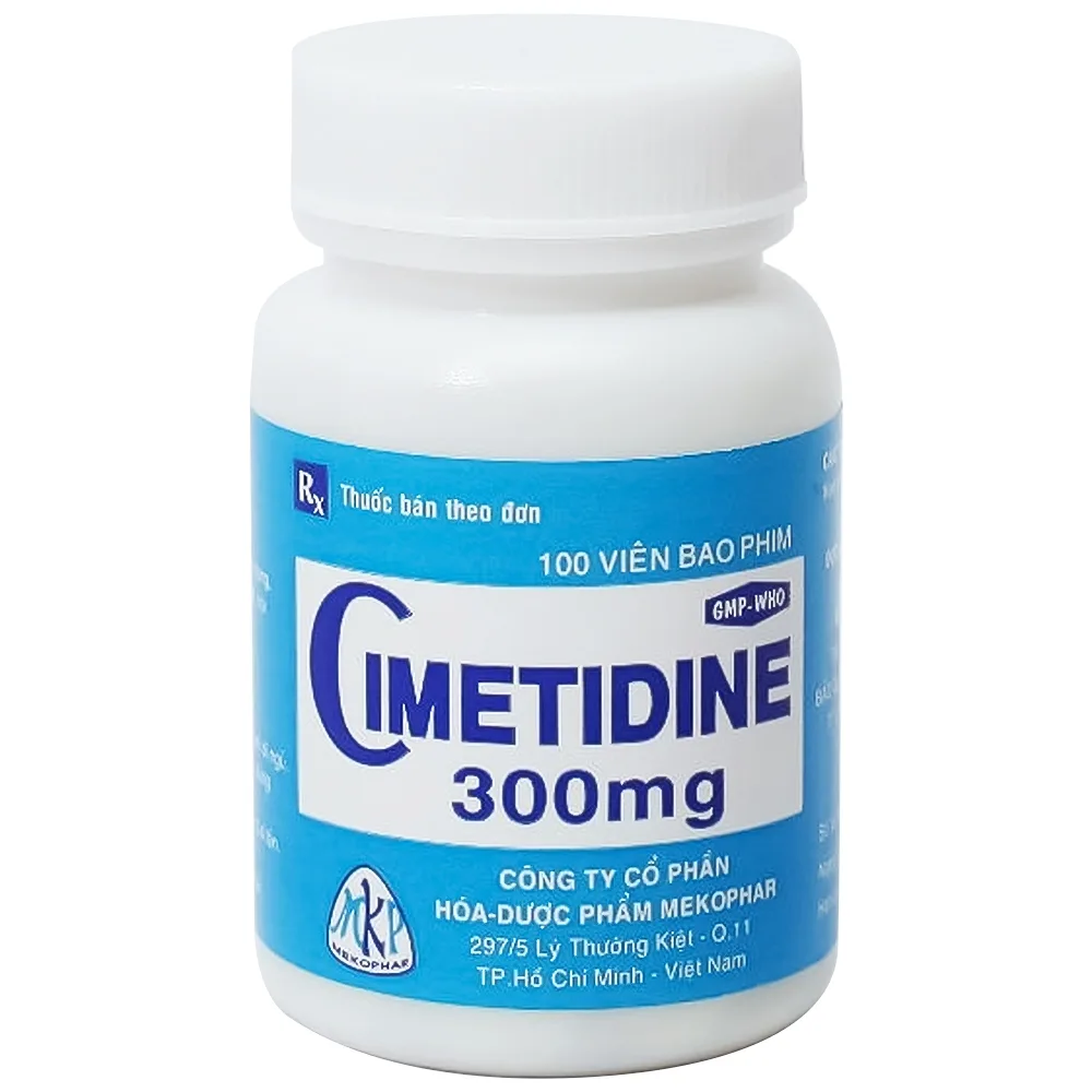 Hình ảnh Thuốc Cimetidine MKP 300mg Mekophar điều trị ngắn hạn loét dạ dày, tá tràng tiến triển (100 viên)