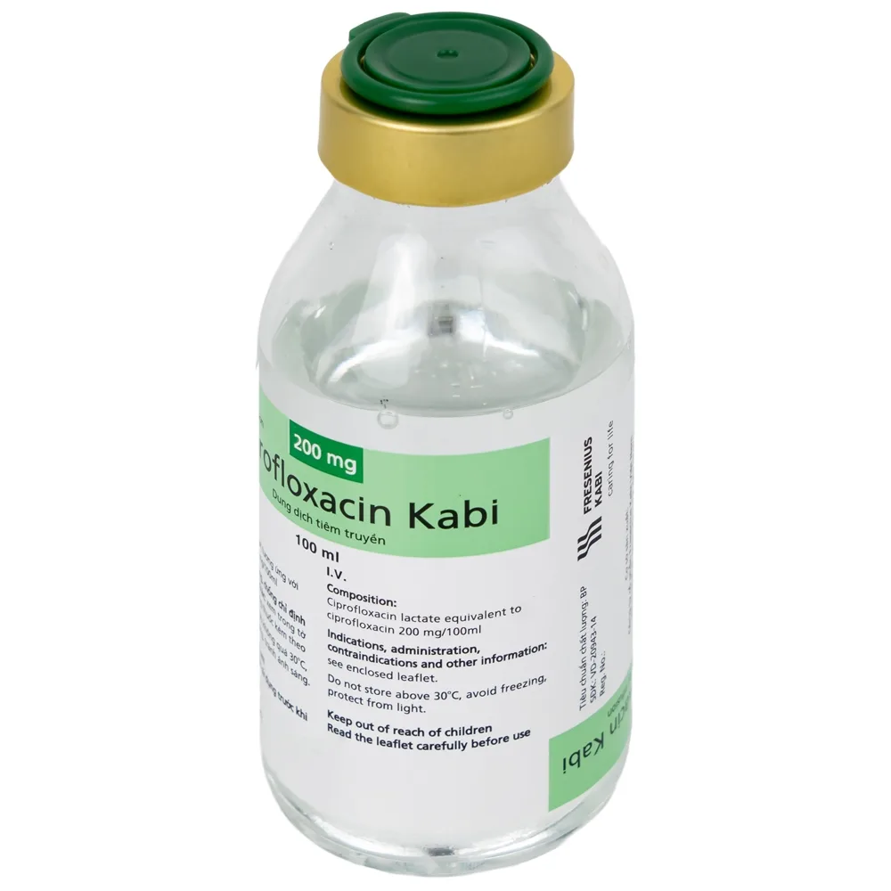 Hình ảnh Thuốc Ciprofloxacin Kabi 200mg Fresenius Kabi điều trị nhiễm khuẩn, viêm đường tiết niệu (100ml)