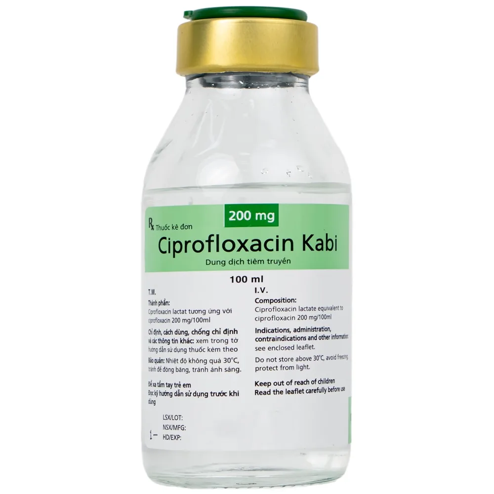 Hình ảnh Thuốc Ciprofloxacin Kabi 200mg Fresenius Kabi điều trị nhiễm khuẩn, viêm đường tiết niệu (100ml)