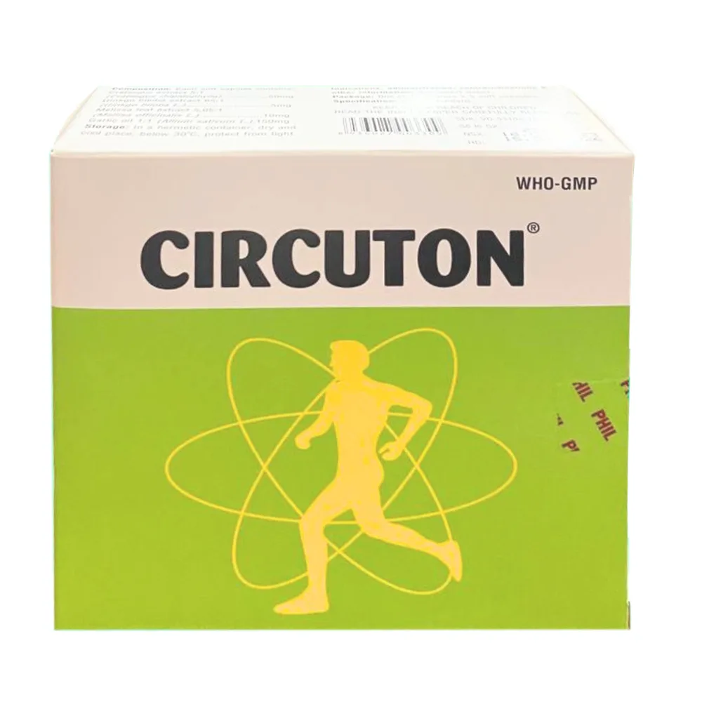 Hình ảnh Thuốc Circuton Phil Inter Pharma cải thiện tuần hoàn máu, điều hòa huyết áp (12 vỉ x 5 viên)