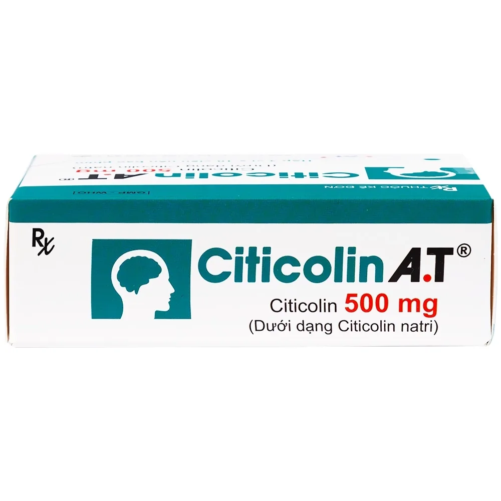 Hình ảnh Thuốc Citicolin A.T điều trị cho bệnh nhân bị chấn thương sọ não nặng (3 vỉ x 10 viên)