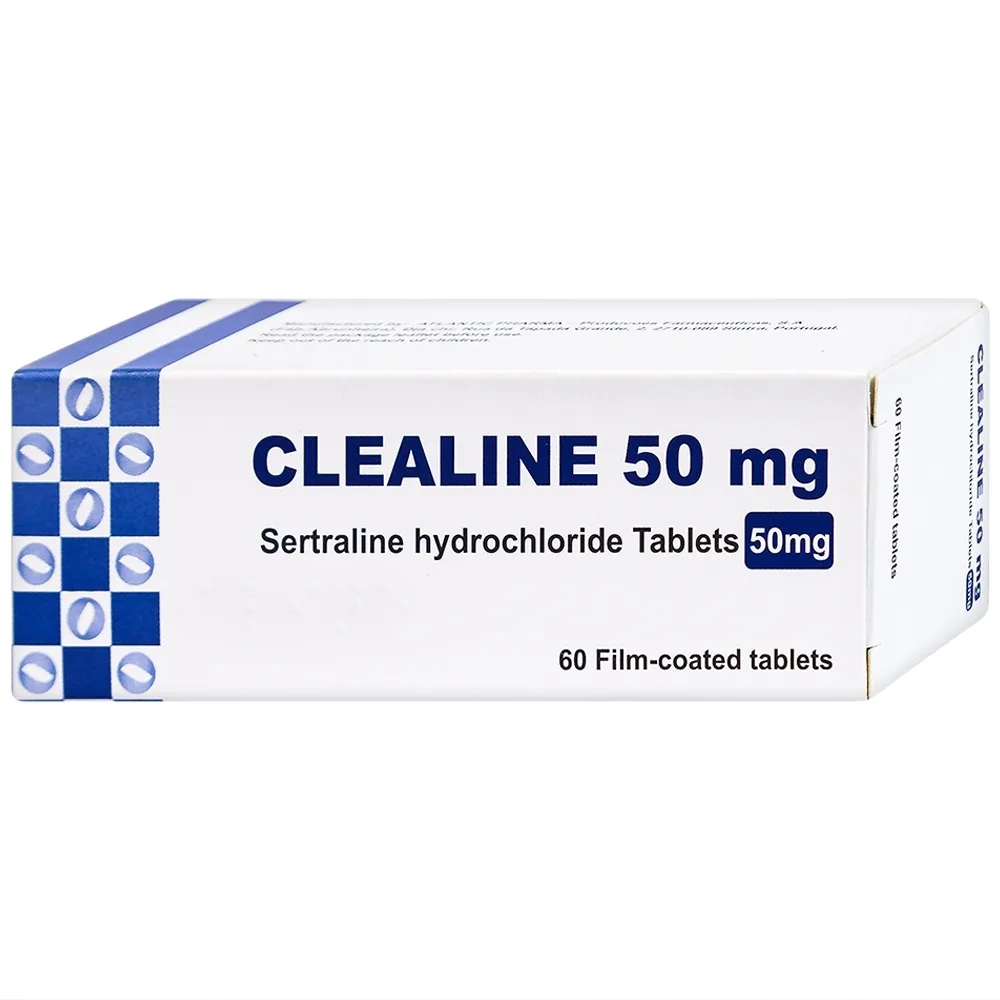 Hình ảnh Thuốc Clealine 50mg Atlantic điều trị triệu chứng trầm cảm, rối loạn cưỡng bức ám ảnh (6 vỉ x 10 viên)
