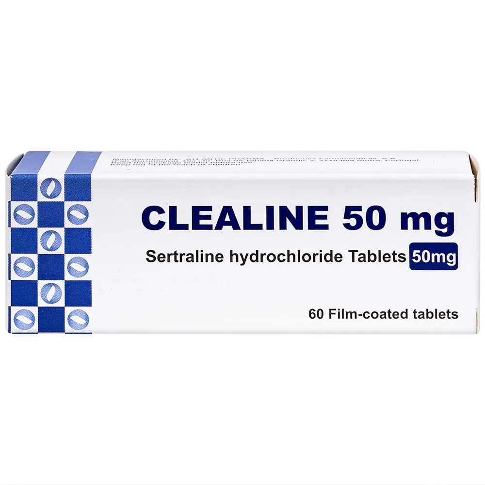 Hình ảnh Thuốc Clealine 50mg Atlantic điều trị triệu chứng trầm cảm, rối loạn cưỡng bức ám ảnh (6 vỉ x 10 viên)