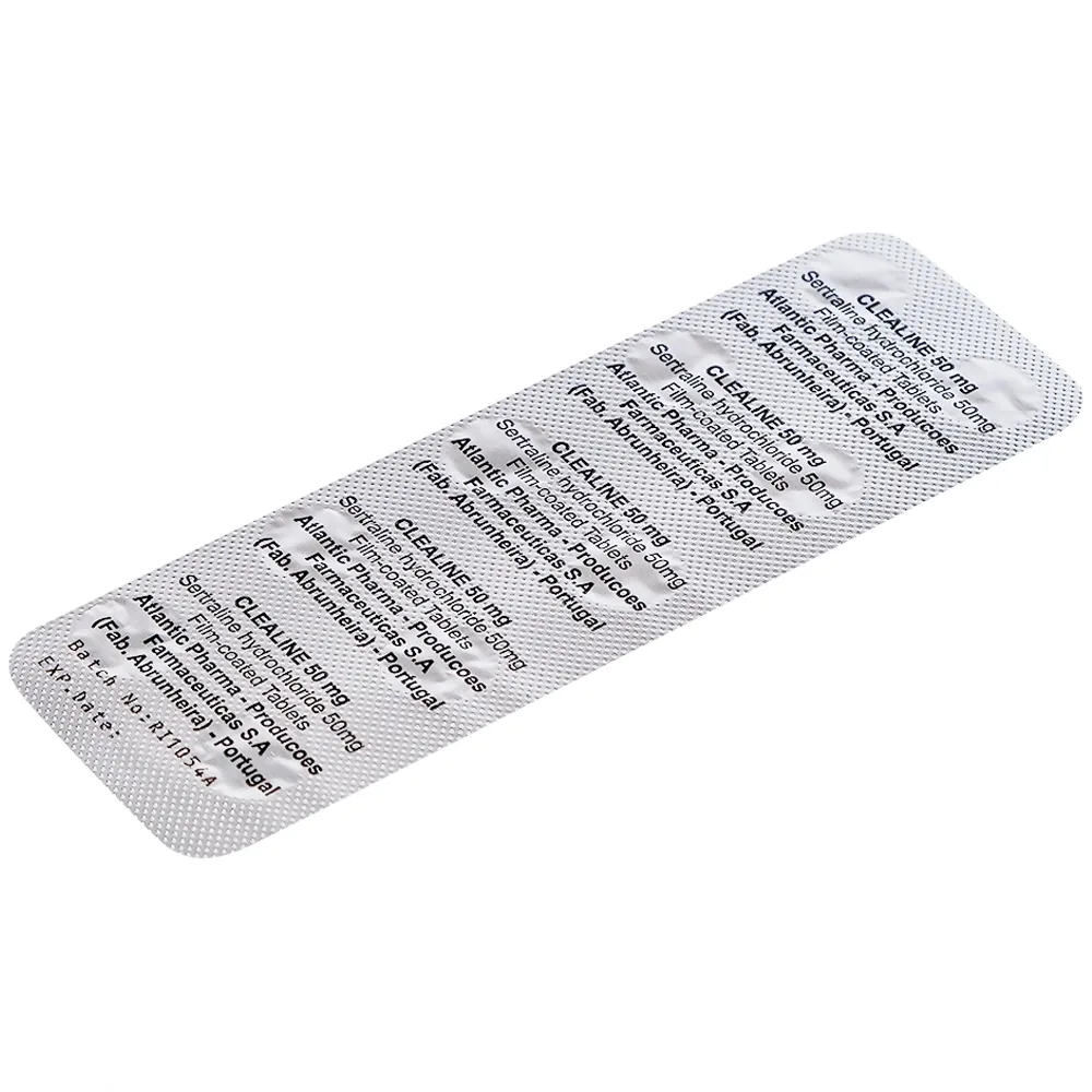Hình ảnh Thuốc Clealine 50mg Atlantic điều trị triệu chứng trầm cảm, rối loạn cưỡng bức ám ảnh (6 vỉ x 10 viên)