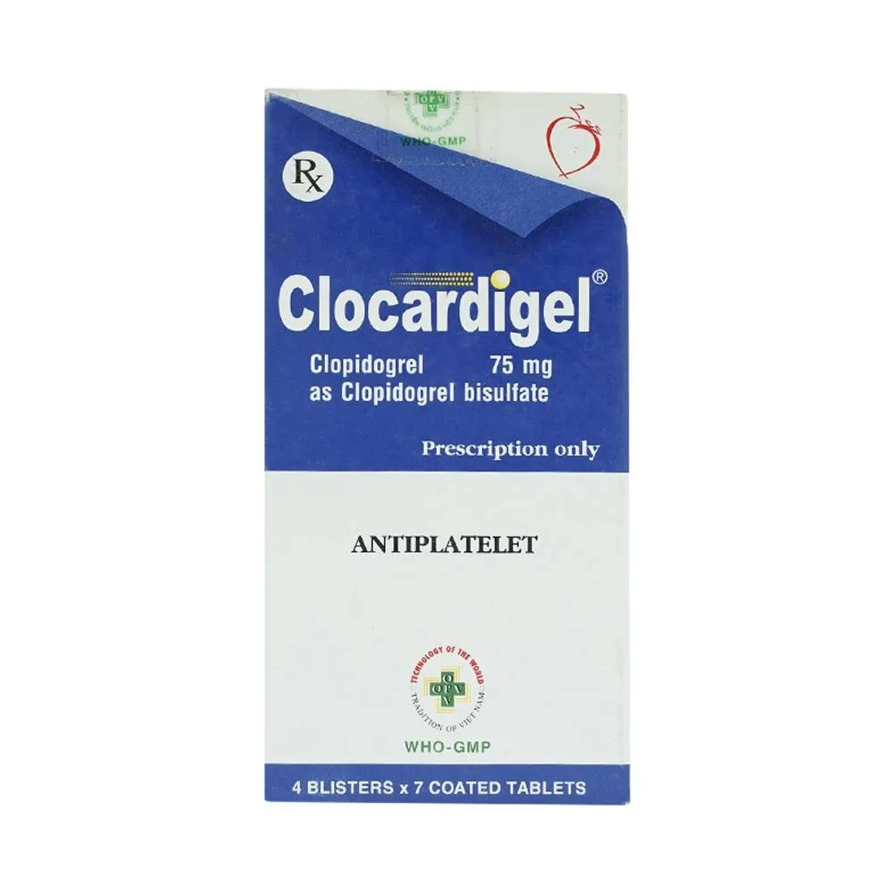Hình ảnh Thuốc Clocardigel OPV giảm các biến cố do xơ vữa động mạch (4 vỉ x 7 viên)