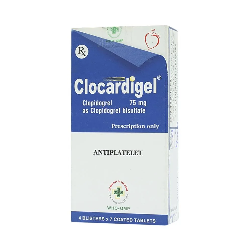 Hình ảnh Thuốc Clocardigel OPV giảm các biến cố do xơ vữa động mạch (4 vỉ x 7 viên)