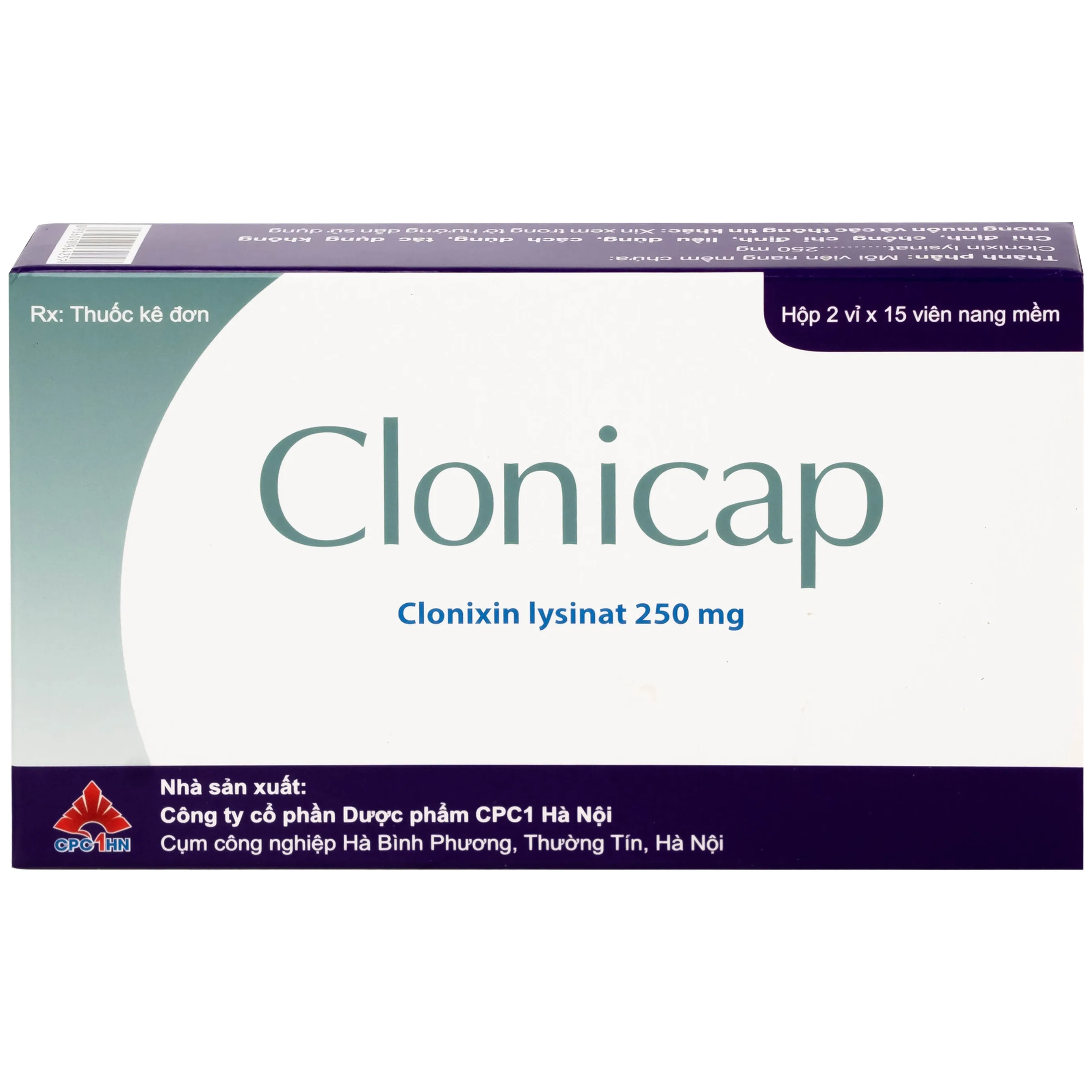 Hình ảnh Thuốc Clonicap 250mg CPC1HN điều trị viêm khớp dạng thấp, đau cơ (2 vỉ x 15 viên)