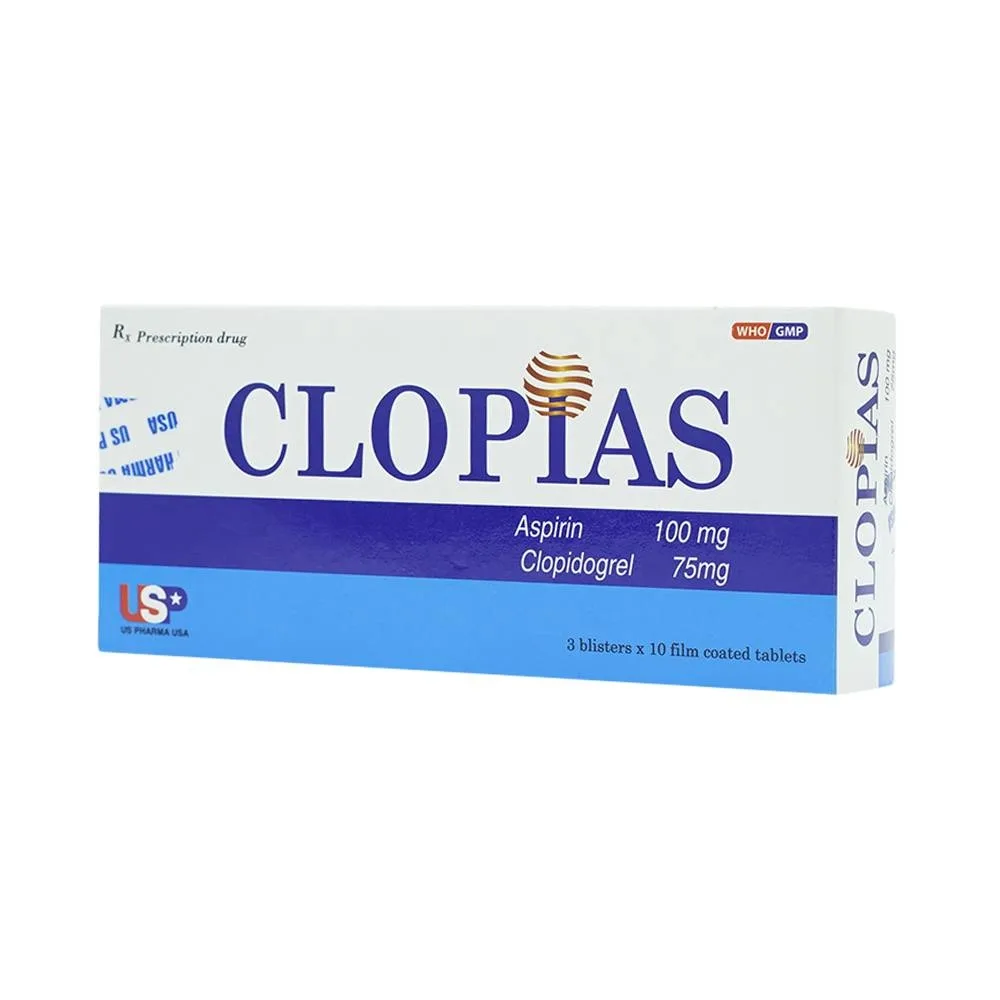 Hình ảnh Thuốc Clopias USP phòng ngừa các biến cố xơ vữa huyết khối (3 vỉ x 10 viên)