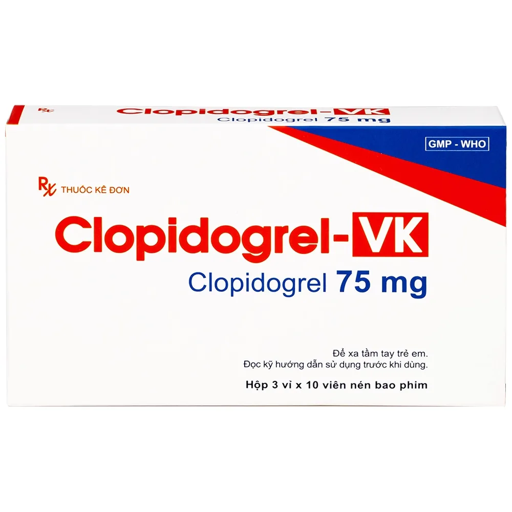 Hình ảnh CLOPIDOGREL-VK 75MG AN THIÊN 3X10