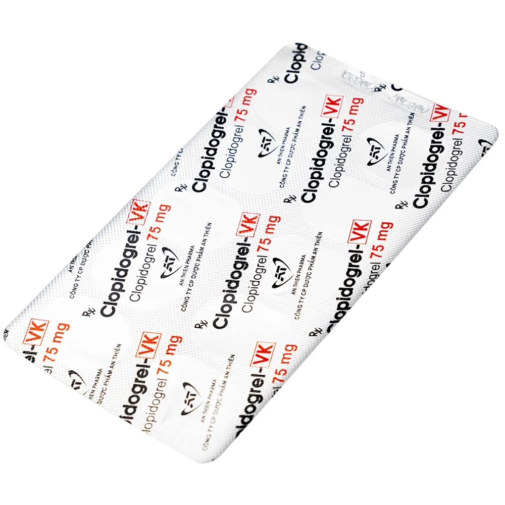 Hình ảnh CLOPIDOGREL-VK 75MG AN THIÊN 3X10