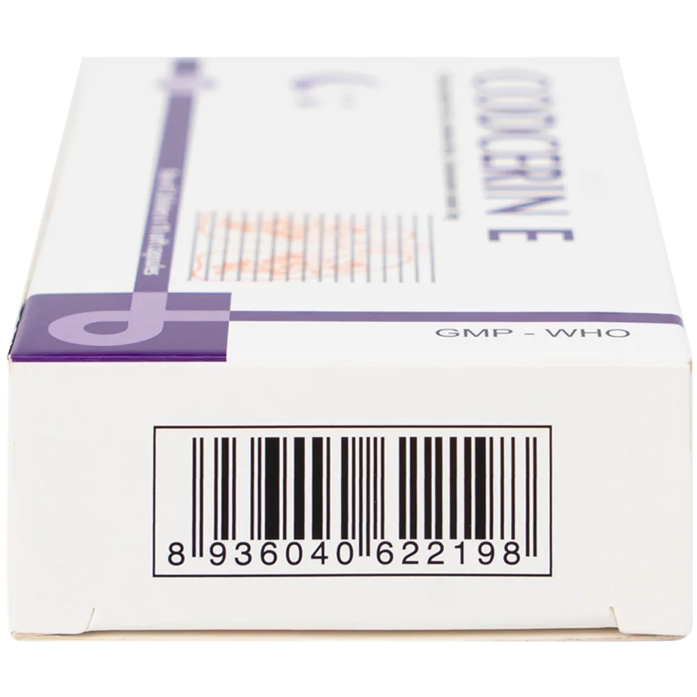 Hình ảnh Thuốc Codcerin E Trường Thọ điều trị viêm phế quản, viêm họng, viêm phổi, ho do kích ứng (2 vỉ x 10 viên)
