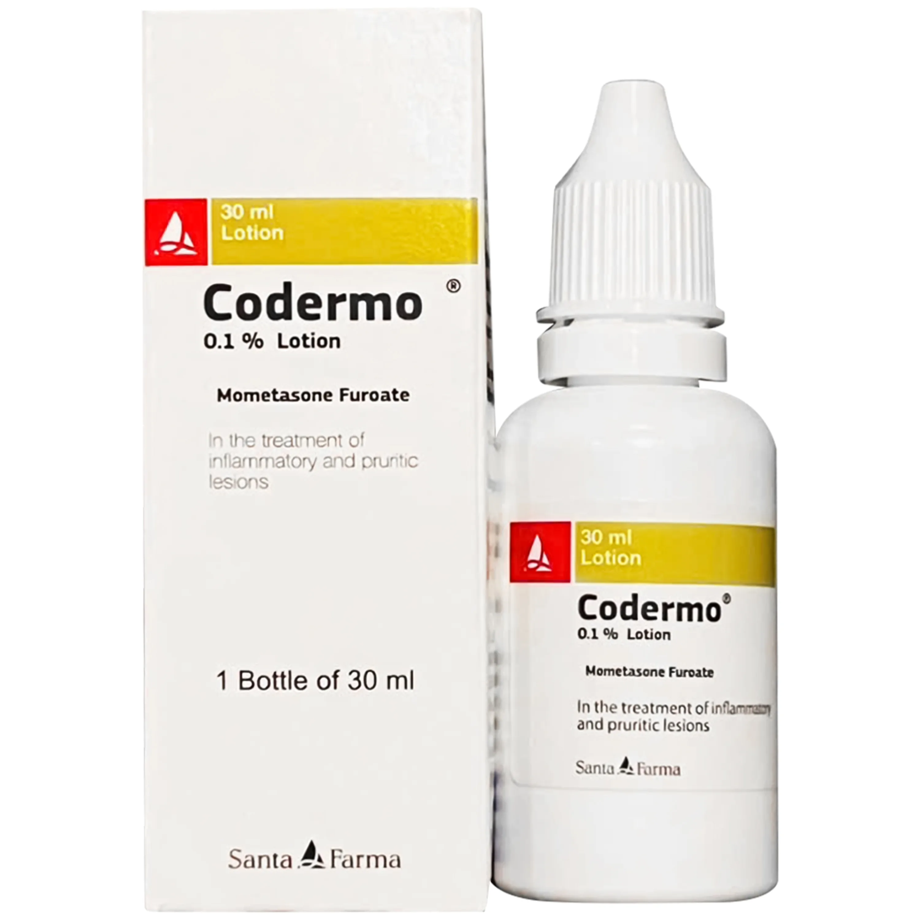 Hình ảnh Thuốc Codermo 0.1% Lotion Santa điều trị các tổn thương viêm và ngứa (30ml)