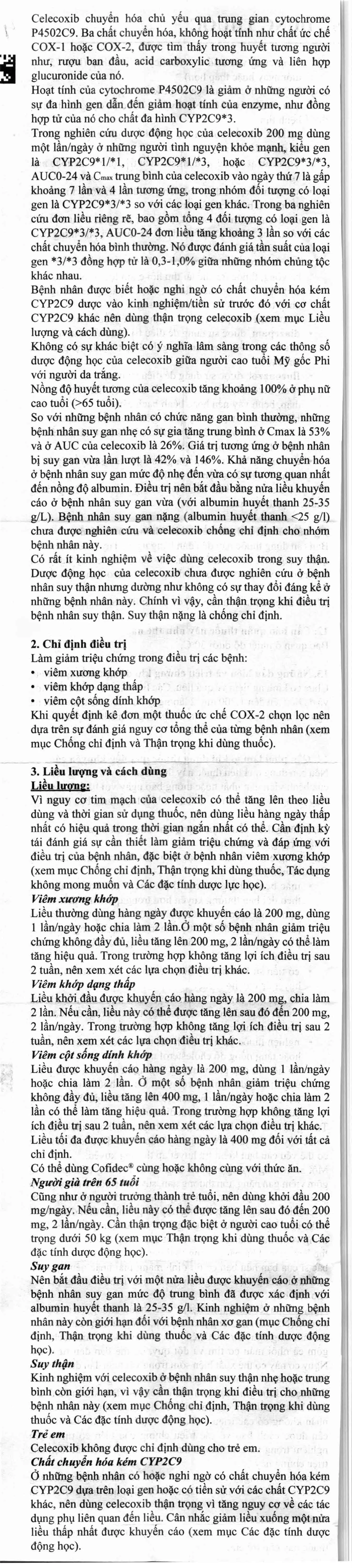 Hình ảnh Thuốc Cofidec 200mg Sandoz giảm đau và giảm sưng mô mềm trong bệnh thoái hóa khớp (2 vỉ x 10 viên)