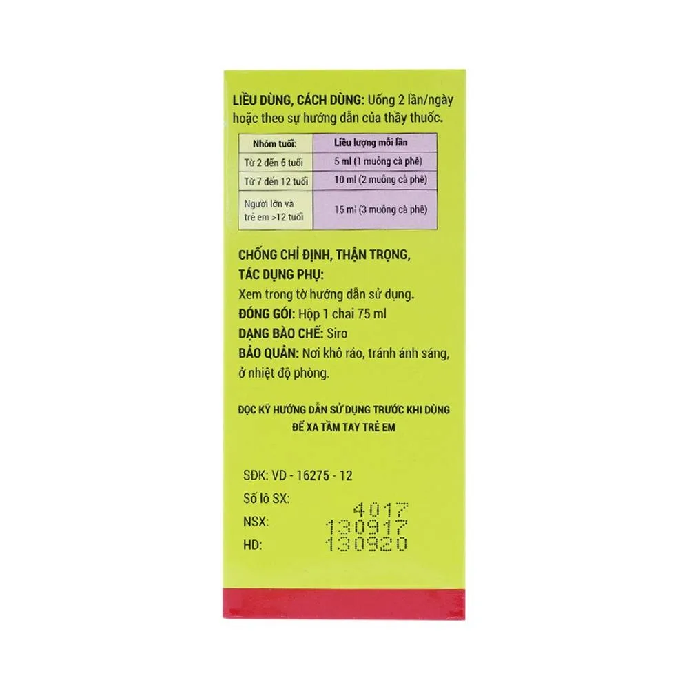 Hình ảnh Siro Coje Ho TW3 giảm các triệu chứng ho (75ml)