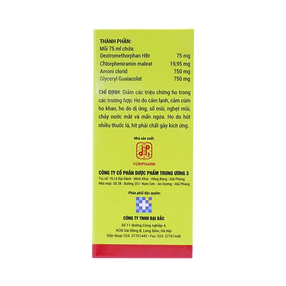 Hình ảnh Siro Coje Ho TW3 giảm các triệu chứng ho (75ml)