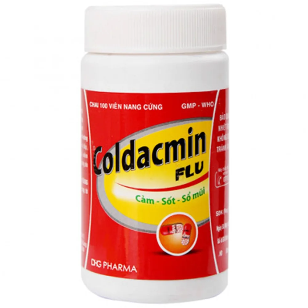 Hình ảnh Thuốc Coldacmin Flu DHG điều trị triệu chứng cảm sốt, nhức đầu, đau nhức cơ bắp (100 viên)