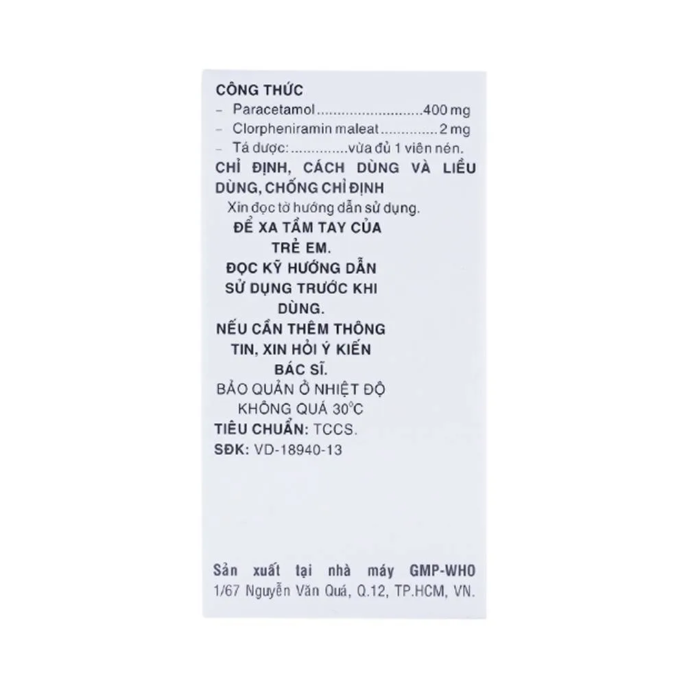 Hình ảnh Thuốc Coldfed điều trị triệu chứng cảm, sốt, nhức đầu, sổ mũi, đau khớp, đau cơ (80 viên)