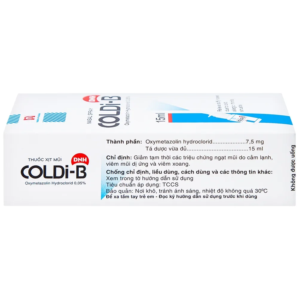 Hình ảnh Thuốc xịt mũi Coldi-B Nam Hà giảm ngạt mũi do cảm lạnh, viêm mũi dị ứng, viêm xoang (15ml)
