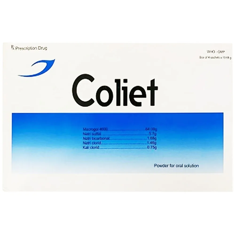 Hình ảnh Thuốc Coliet Medisun làm sạch đường tiêu hóa, làm rỗng đại tràng trước nội soi, phẫu thuật (4 gói) 