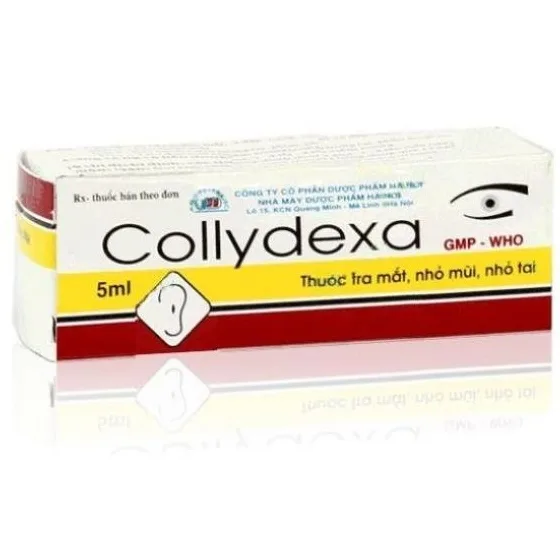 Hình ảnh Thuốc Collydexa Hà Nội Pharma điều trị đau mắt, viêm tai giữa, viêm mũi cấp hoặc mãn tính (5ml)