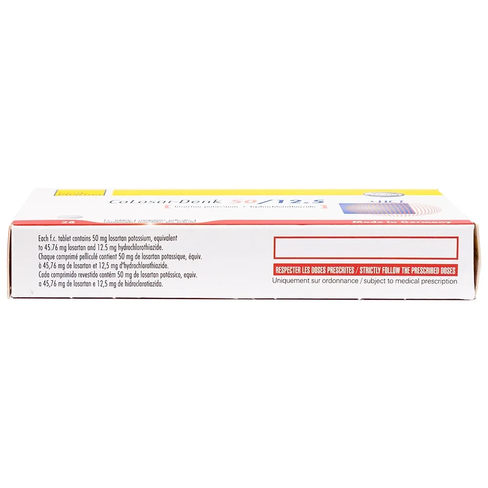 Hình ảnh Thuốc Colosar-Denk 50/12.5 Denk điều trị tăng huyết áp (2 vỉ x 14 viên)