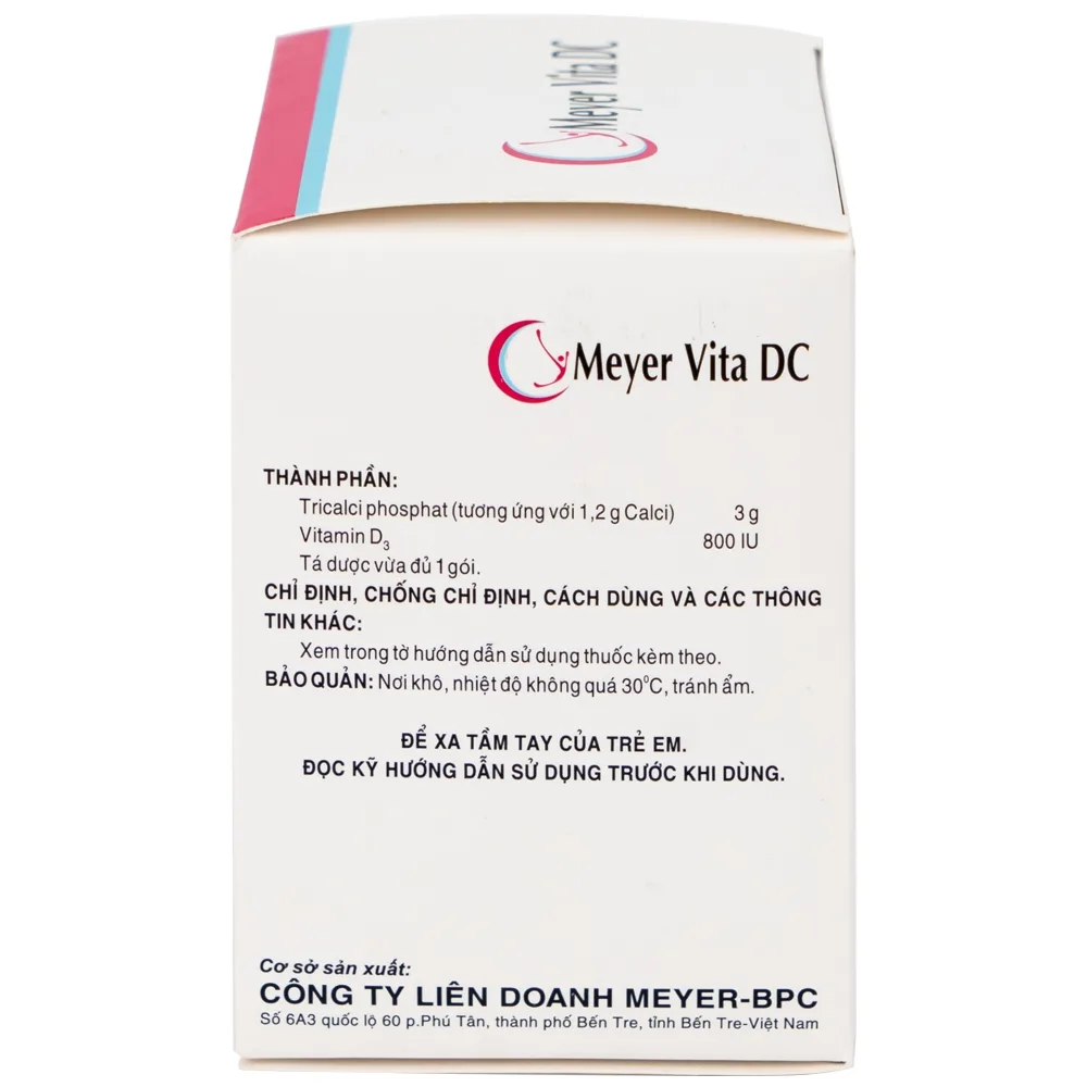 Hình ảnh Cốm Pha Hỗn Dịch Uống Meyer Vita DC điều trị và phòng ngừa thiếu vitamin D và canxi, loãng xương (20 gói)