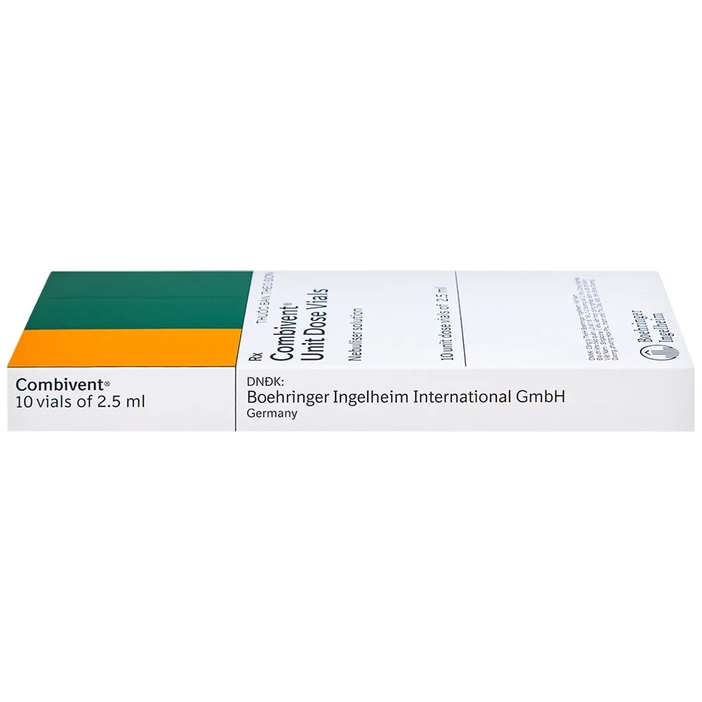 Hình ảnh Dung dịch khí dung Combivent Boehringer kiểm soát co thắt phế quản (1 vỉ x 10 ống)