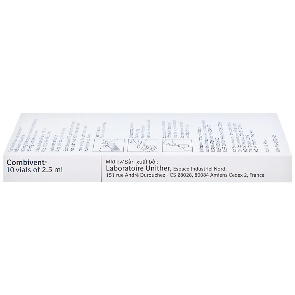 Hình ảnh Dung dịch khí dung Combivent Boehringer kiểm soát co thắt phế quản (1 vỉ x 10 ống)