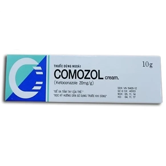 Hình ảnh Thuốc dùng ngoài Comozol Cream Daehwa điều trị nhiễm nấm da, nấm Candida (10g)