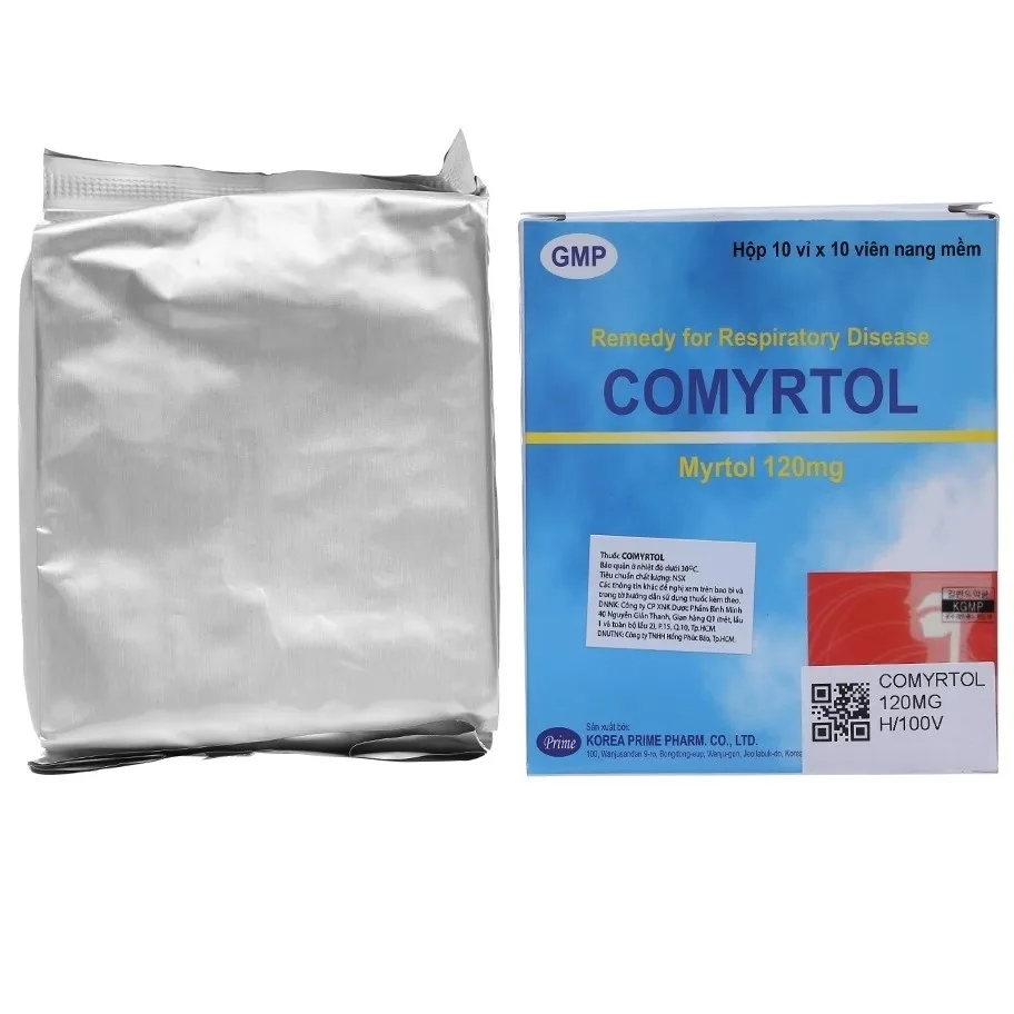 Hình ảnh Thuốc Comyrton 120mg Korea United điều trị viêm phế quản cấp, mãn tính, viêm xoang (10 vỉ x 10 viên)
