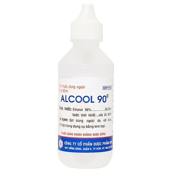 Hình ảnh Cồn 90 độ Sagopha sát trùng ngoài da, vật dụng (60ml)