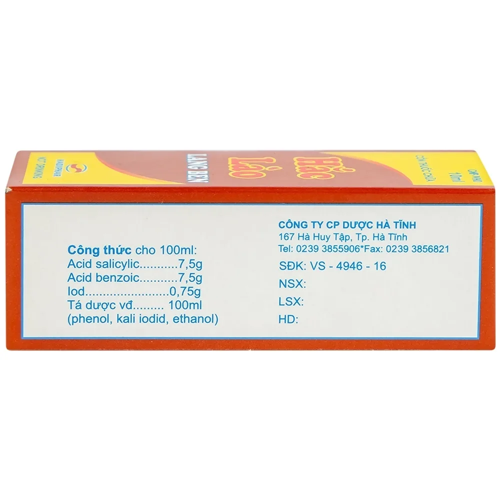 Hình ảnh Cồn thuốc chữa Hắc Lào Lang Ben Hadiphar (10ml)