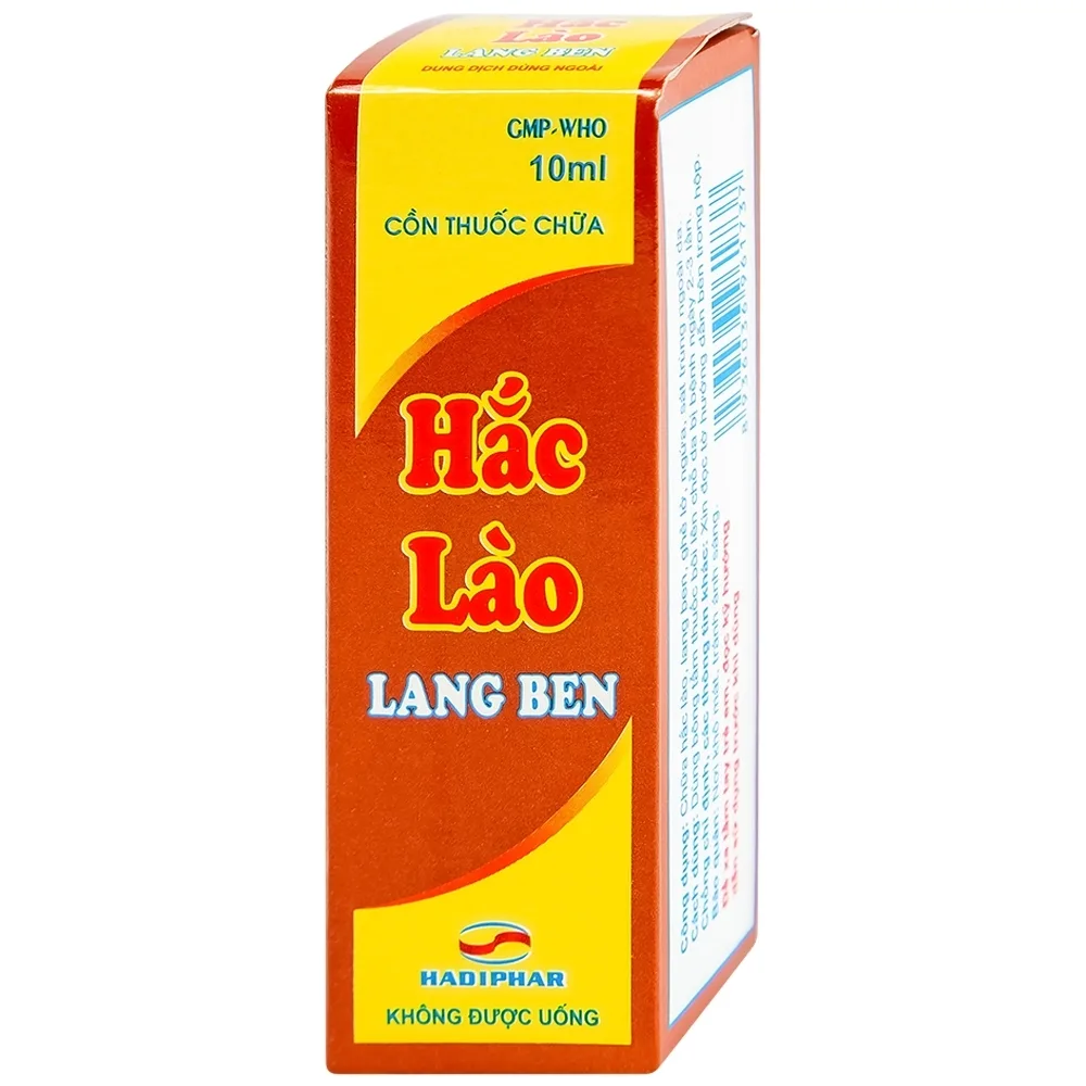 Hình ảnh Cồn thuốc chữa Hắc Lào Lang Ben Hadiphar (10ml)