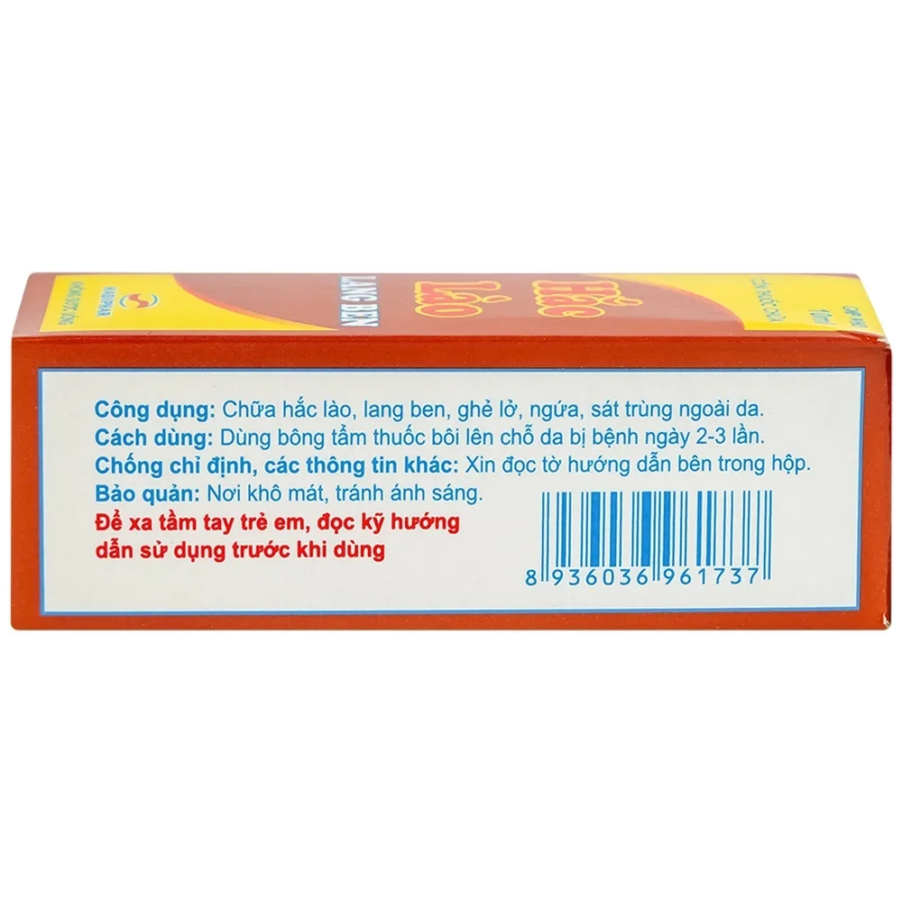 Hình ảnh Cồn thuốc chữa Hắc Lào Lang Ben Hadiphar (10ml)