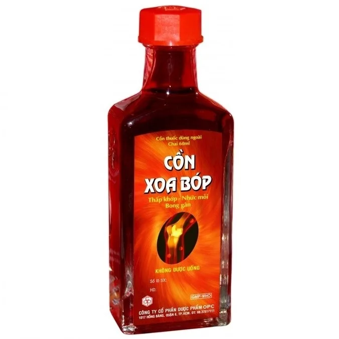 Hình ảnh Cồn Xoa Bóp OPC điều trị thấp khớp, nhức mỏi xương gân (60ml)