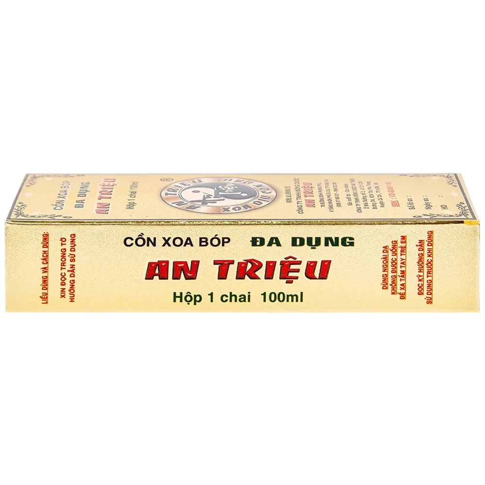 Hình ảnh Cồn Xoa Bóp An Triệu hỗ trợ điều trị phong thấp, tê bại, đau lưng, nhức mỏi gân xương (100ml)