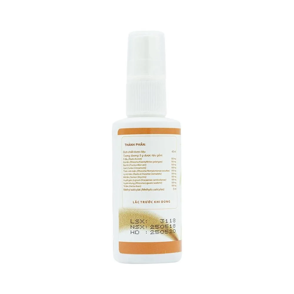 Hình ảnh Cồn xoa bóp Jamda Traphaco điều trị đau nhức các khớp xương cơ gân bắp thịt, đau lưng, mõi gối (50ml)