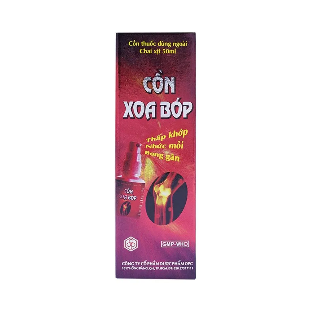 Hình ảnh Cồn xoa bóp OPC hỗ trợ giảm nhức mỏi, thấp khớp, bong gân (50ml)