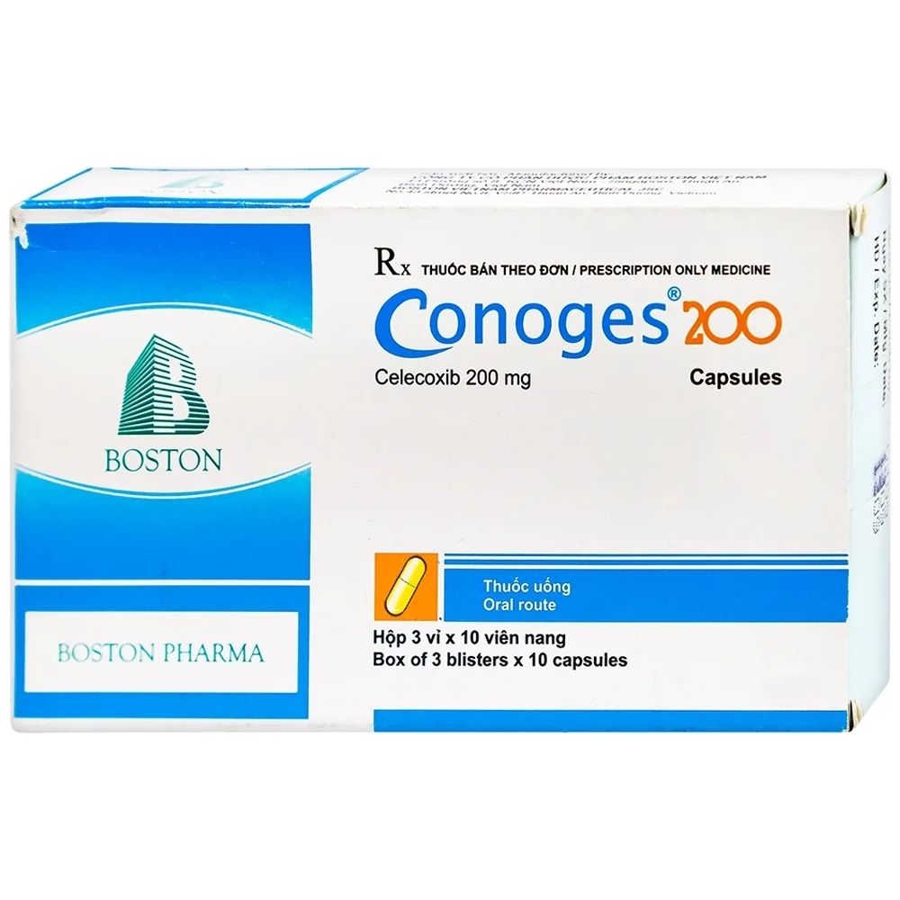 Hình ảnh Thuốc Conoges 200 Boston điều trị triệu chứng viêm xương khớp, viêm khớp dạng thấp (30 viên)