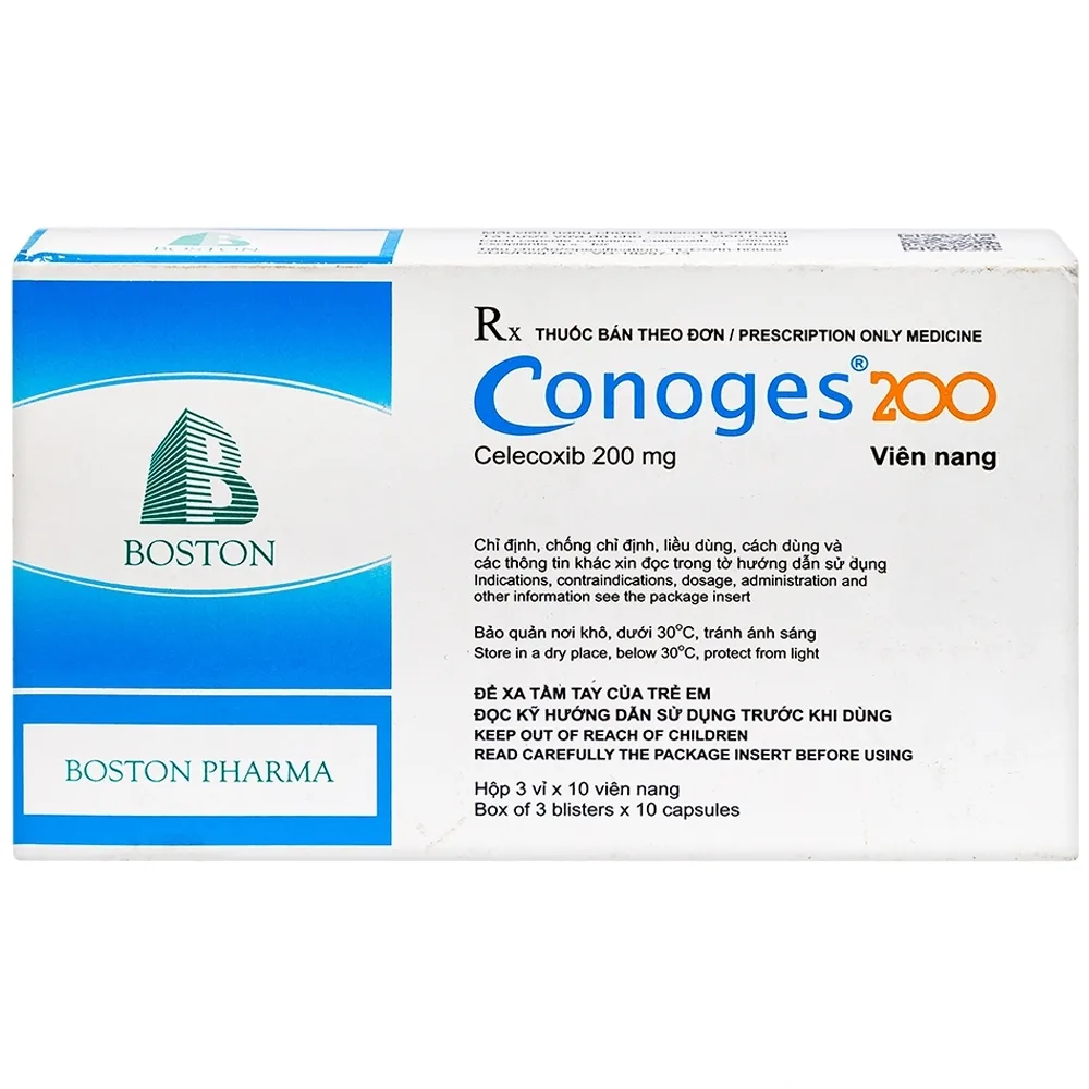 Hình ảnh Thuốc Conoges 200 Boston điều trị triệu chứng viêm xương khớp, viêm khớp dạng thấp (30 viên)