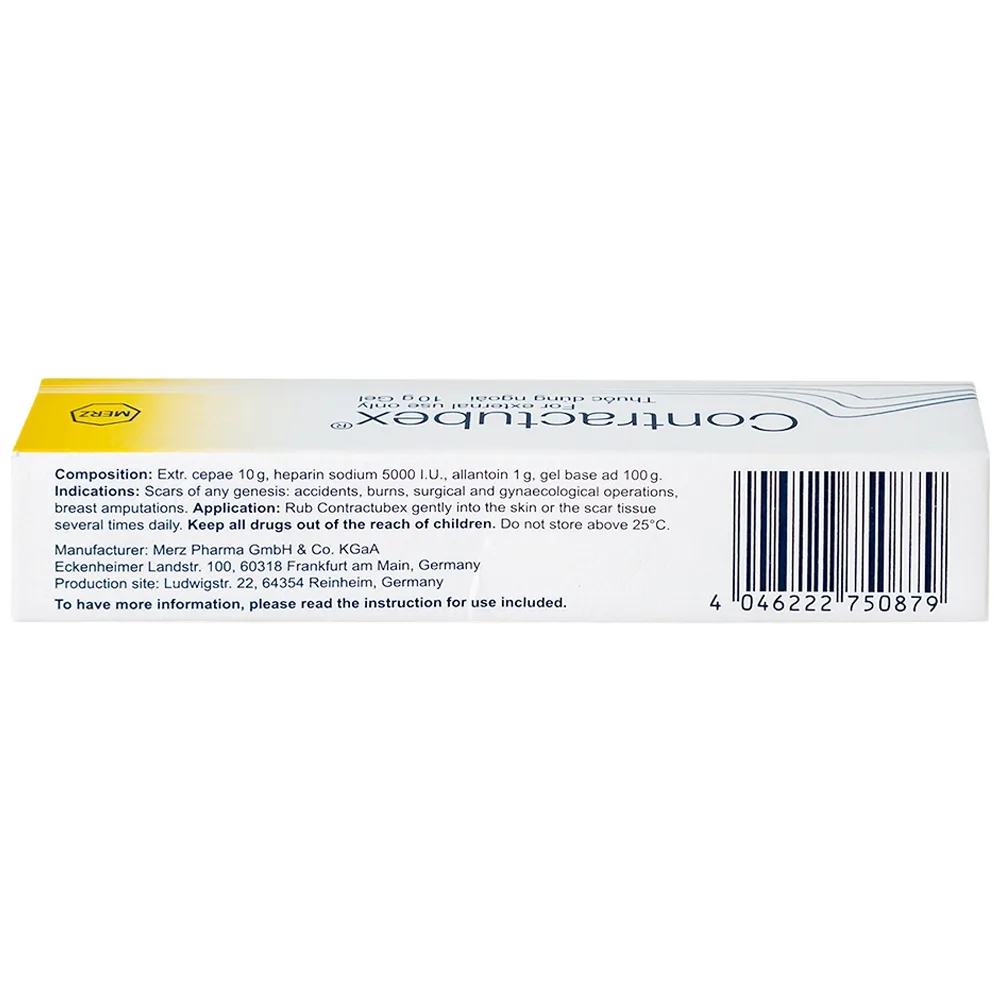 Hình ảnh Gel Contractubex Merz điều trị sẹo lồi, sẹo phì đại (10g)