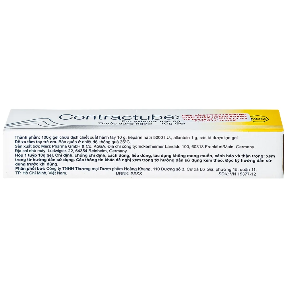 Hình ảnh Gel Contractubex Merz điều trị sẹo lồi, sẹo phì đại (10g)