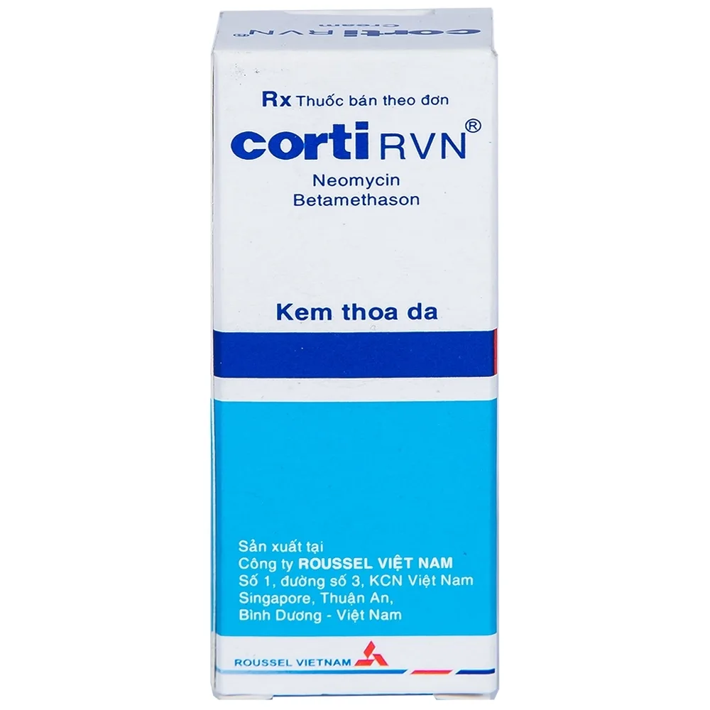 Hình ảnh Kem thoa da Corti RVN Roussel điều trị chàm thể tạng, chàm dạng đĩa, sần ngứa, vảy nến (8g)