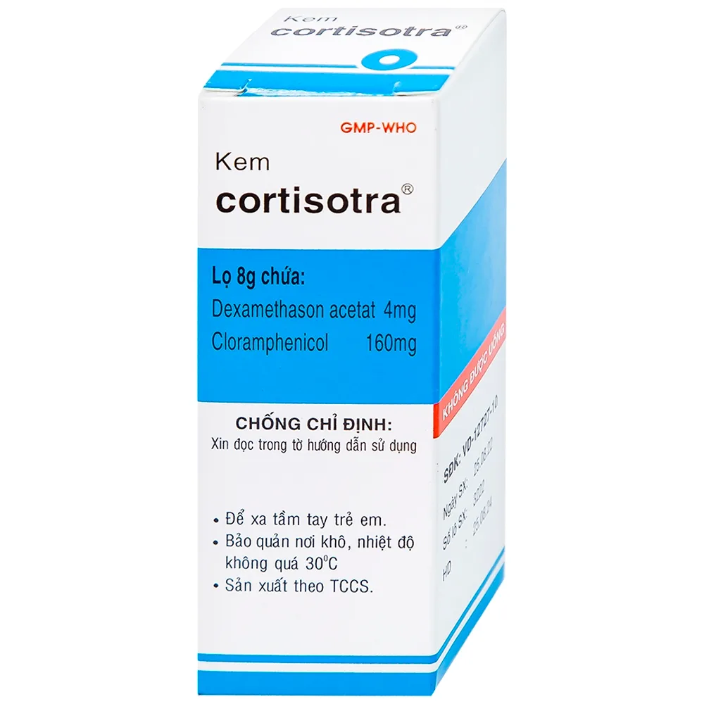 Hình ảnh Kem Cortisotra S.Pharm điều trị ngứa do dị ứng, nổi mẩn, mụn trứng cá (8g)