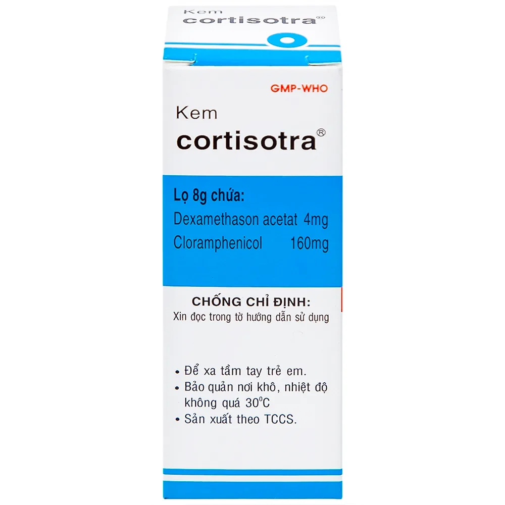 Hình ảnh Kem Cortisotra S.Pharm điều trị ngứa do dị ứng, nổi mẩn, mụn trứng cá (8g)