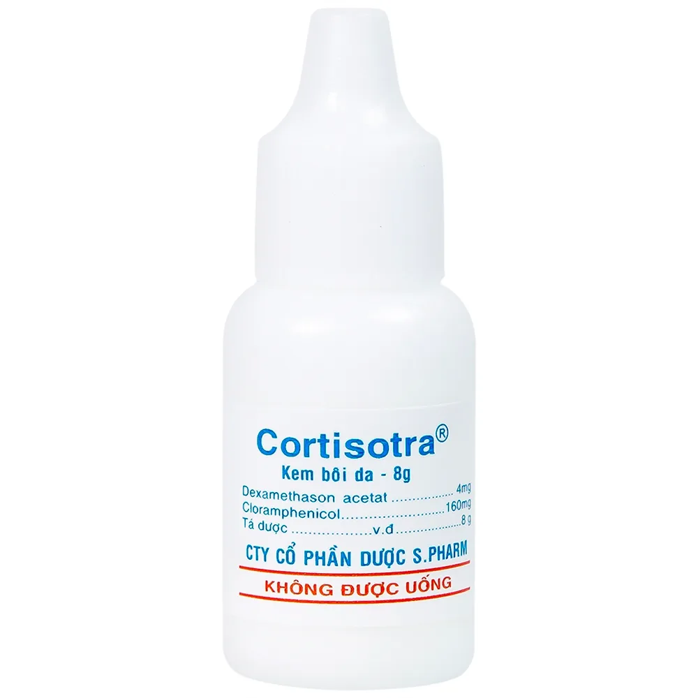 Hình ảnh Kem Cortisotra S.Pharm điều trị ngứa do dị ứng, nổi mẩn, mụn trứng cá (8g)